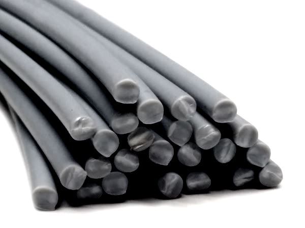 Plastique baguettes de soudure PE-HD 4mm Ronde Gris (RAL7005) 25 Barres HDPE | az-reptec